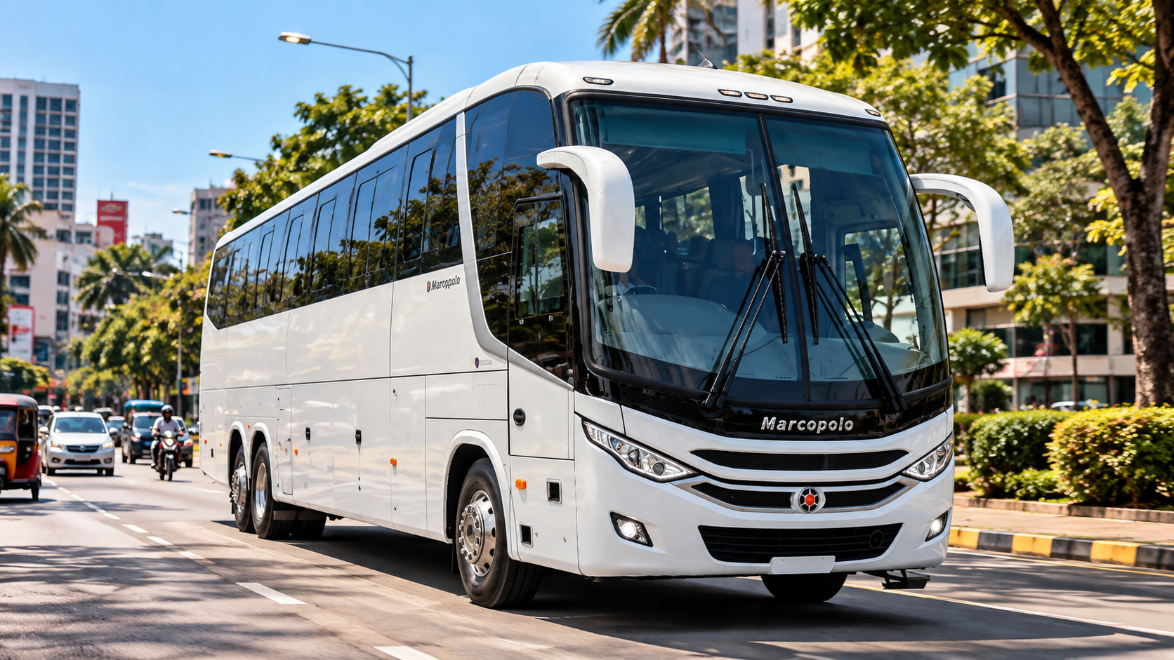 Luxury buses — image supplied by Andriana Tours